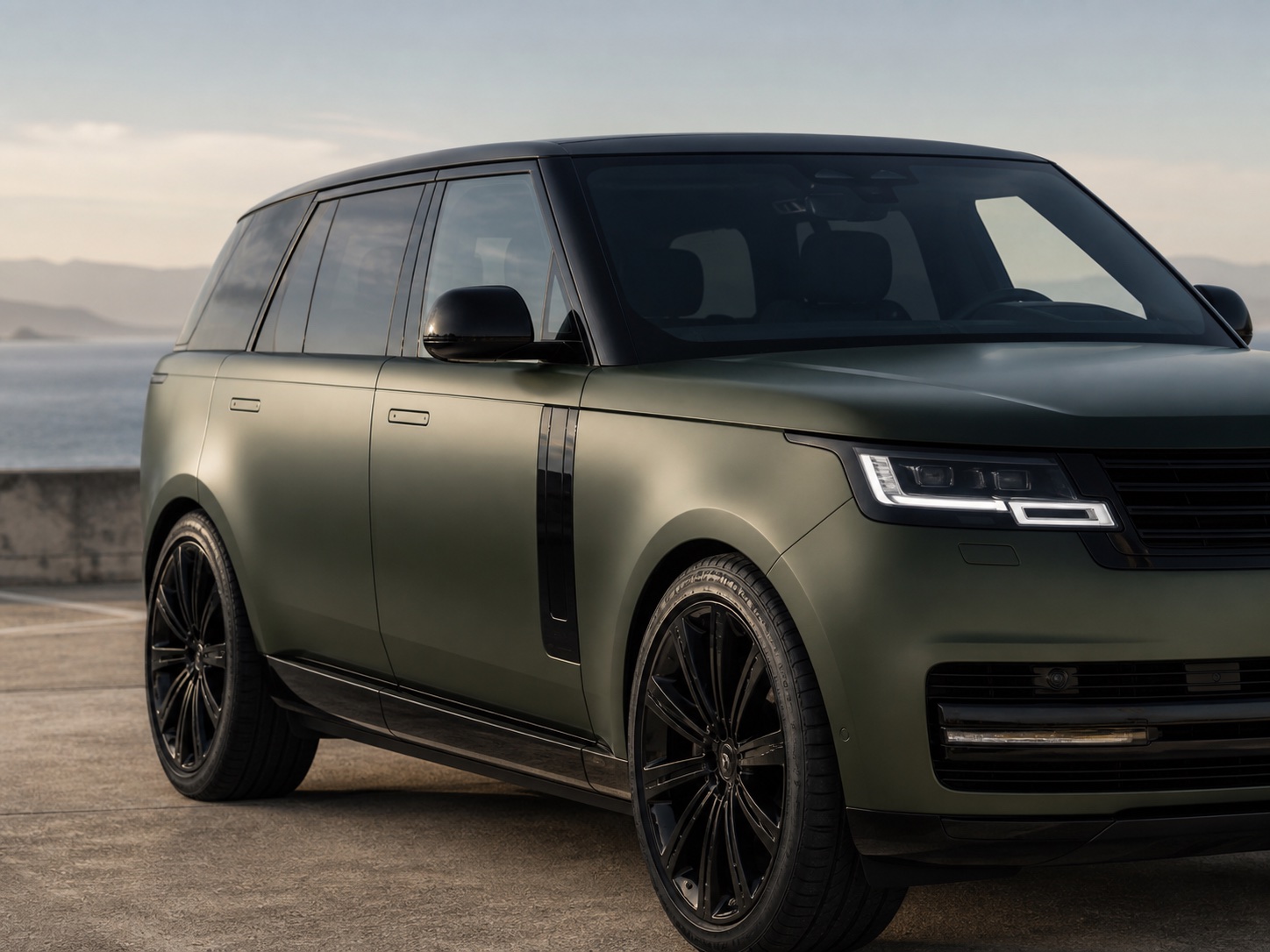Luxury SUV 緞面改色膜示意圖